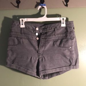Grey high waisted shorts